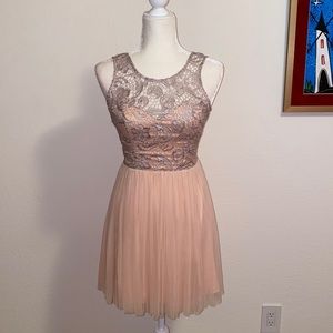 Lipsy Lace and Tulle Dress